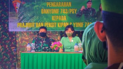 Komandan Batalyon Infanteri (Danyonif) 743/PSY, Mayor Inf Andi Lulianto saat Kunker di Kompi Senapa C, Kota Ende (21/10/20)