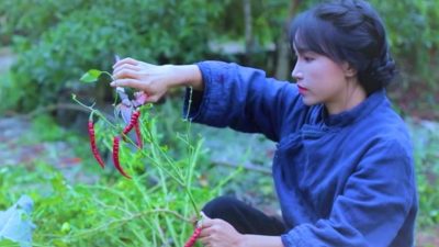 YouTuber Li Ziqi dalam salah satu videonya di YouTube