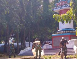 Jelang Idul Fitri, Kodim Ende Bersihkan Masjid dan Situs Sejarah