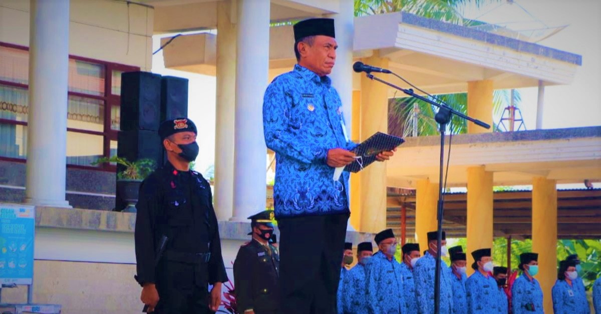 Bupati Ende, Djafar Achmad, memimpin upacara Hari Kesaktian Pancasila, 1 Oktober 2021, bertempat di halaman Kantor Bupati Ende
