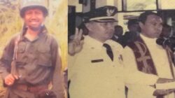 Letkol Frans Gedowolo saat aktif di militer dan momen pelantikannya sebagai sebagai Bupati Ende