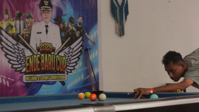 Pertandingan billiard turnamen Ende Baru Cup tahun 2026 (Minggu, 22/03/26)